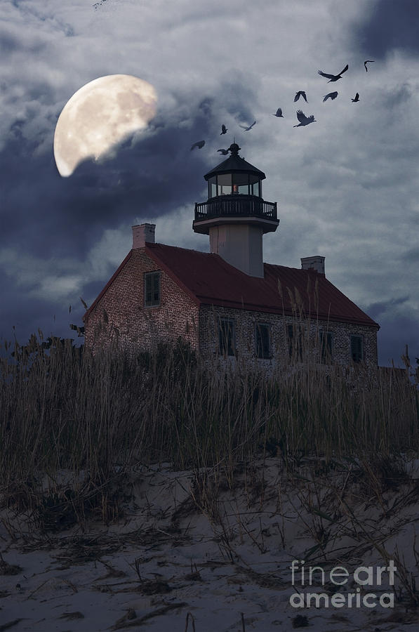 Moonlight at East Point Photograph by Debra Fedchin