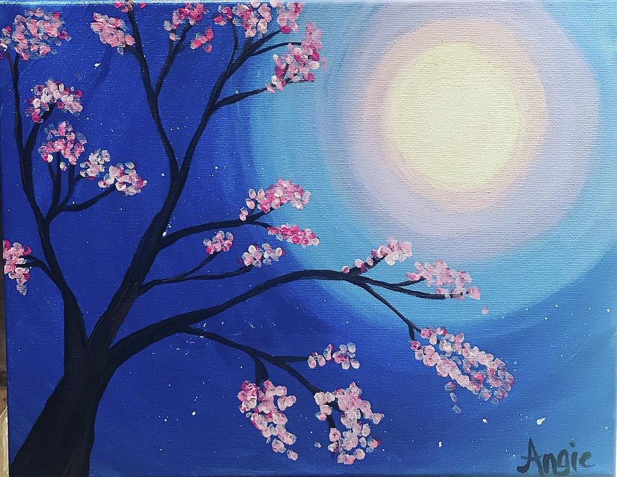 Moonlight Blossoms Painting by Angela Nash | Fine Art America