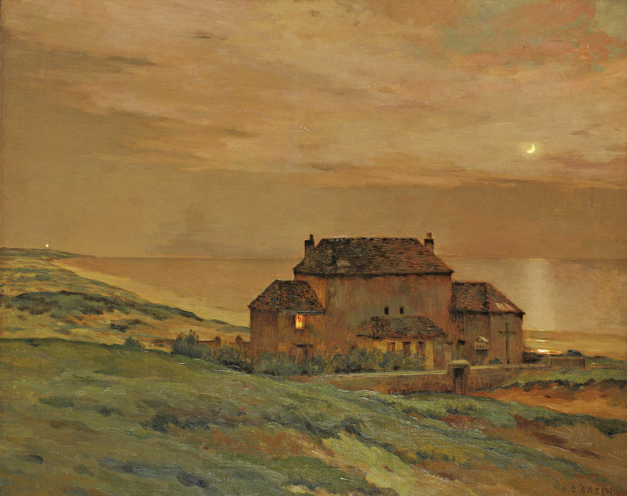 Moonlight by the Sea Painting by Jean-Charles Cazin