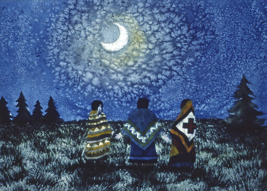 Moonlight Counsel Painting by Lynda Hoffman-Snodgrass