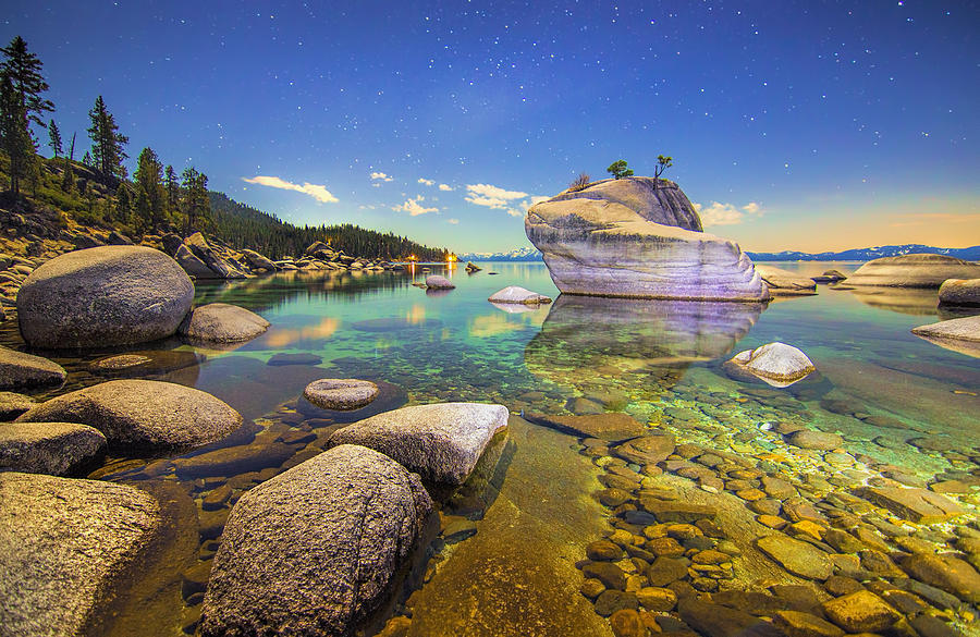 Nature Photograph - Moonlight Dip by Steve Baranek