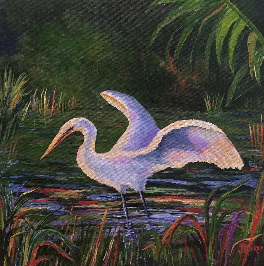 Moonlight Egret by Jane Ricker Moonlight Egret by Jane Ricker