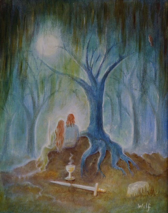Moonlight Hallows Painting by Bernadette Wulf