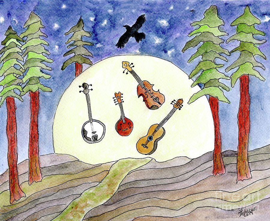 Moonlight Jam  Painting by Paula Joy Welter