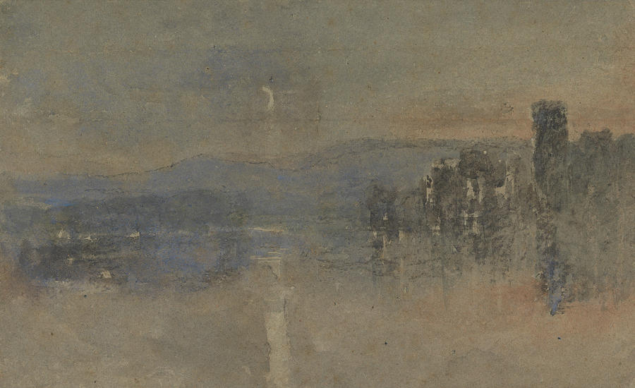 Moonlight Landscape Painting by David Cox
