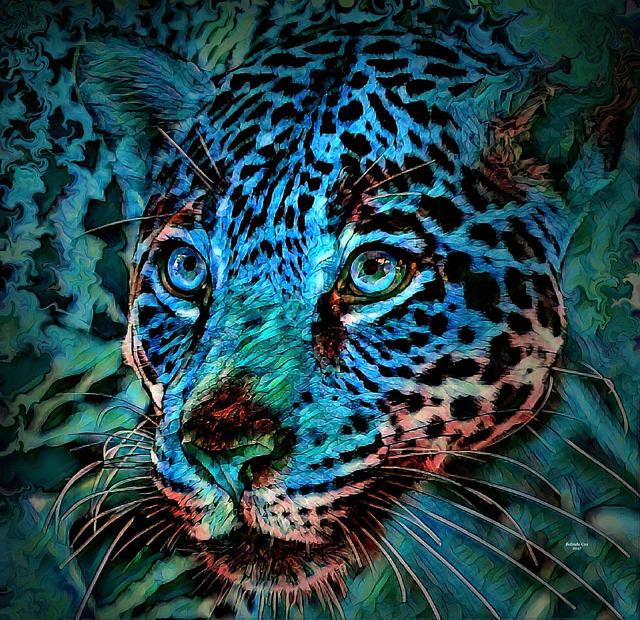 moonlight Leopard Digital Art by Artful Oasis