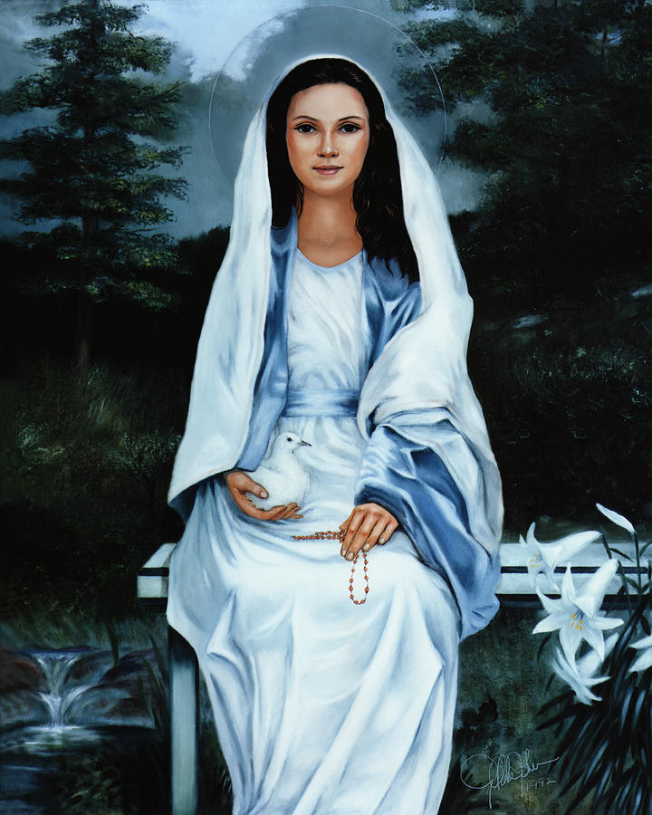 Spirituality Painting - Moonlight Madonna by Gregory Clarke-Johnsen Spirituality Painting - Moonlight Madonna by Gregory Clarke-Johnsen