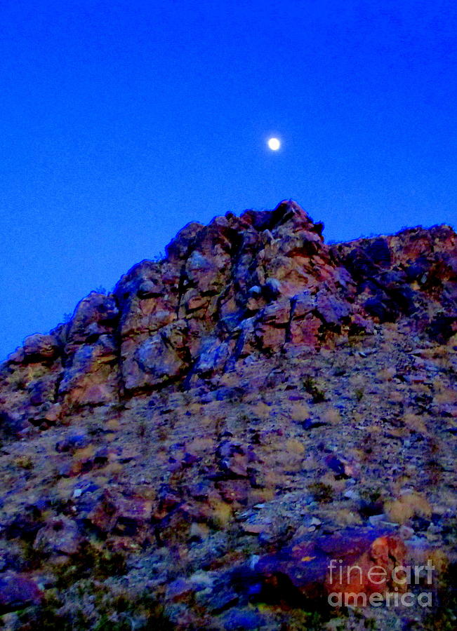 Moonlight Over Peggys Mountain Photograph by Randall Weidner
