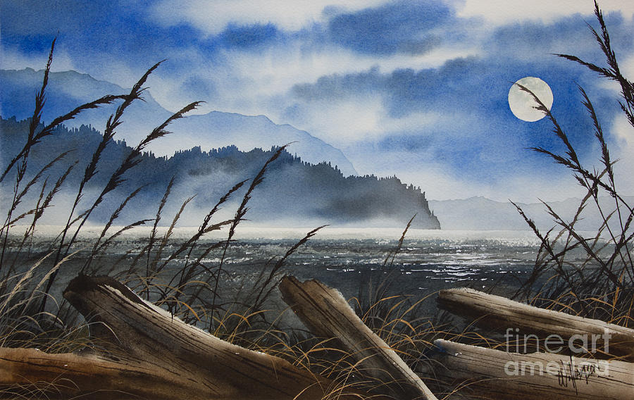 Moonlight Shore Painting by James Williamson