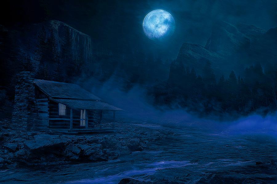 Moonlit Cabin Photograph by Dawn Van Doorn - Fine Art America