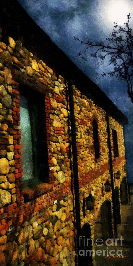 Moonlit Chateau Painting by RC DeWinter