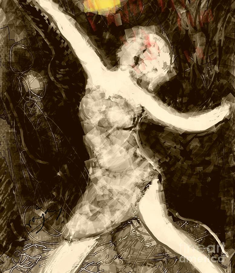 Moonlit dancer Digital Art by Subrata Bose