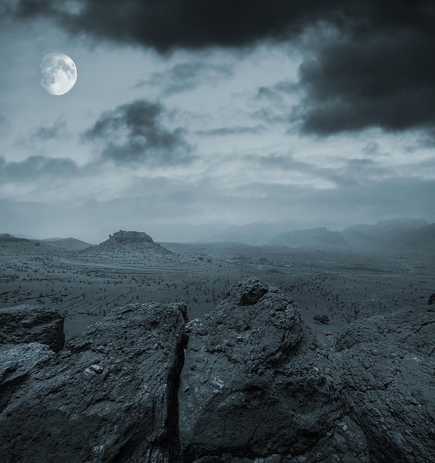 Moonlit Desert Photograph by  Jaroslaw Grudzinski