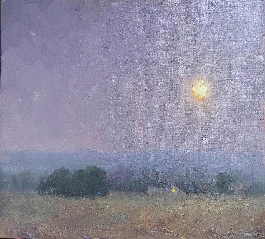 Moonlit Evening Painting by Becky Joy