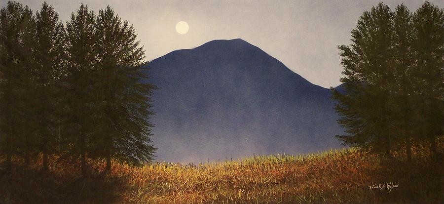 Moonlit Mountain Meadow Painting by Frank Wilson
