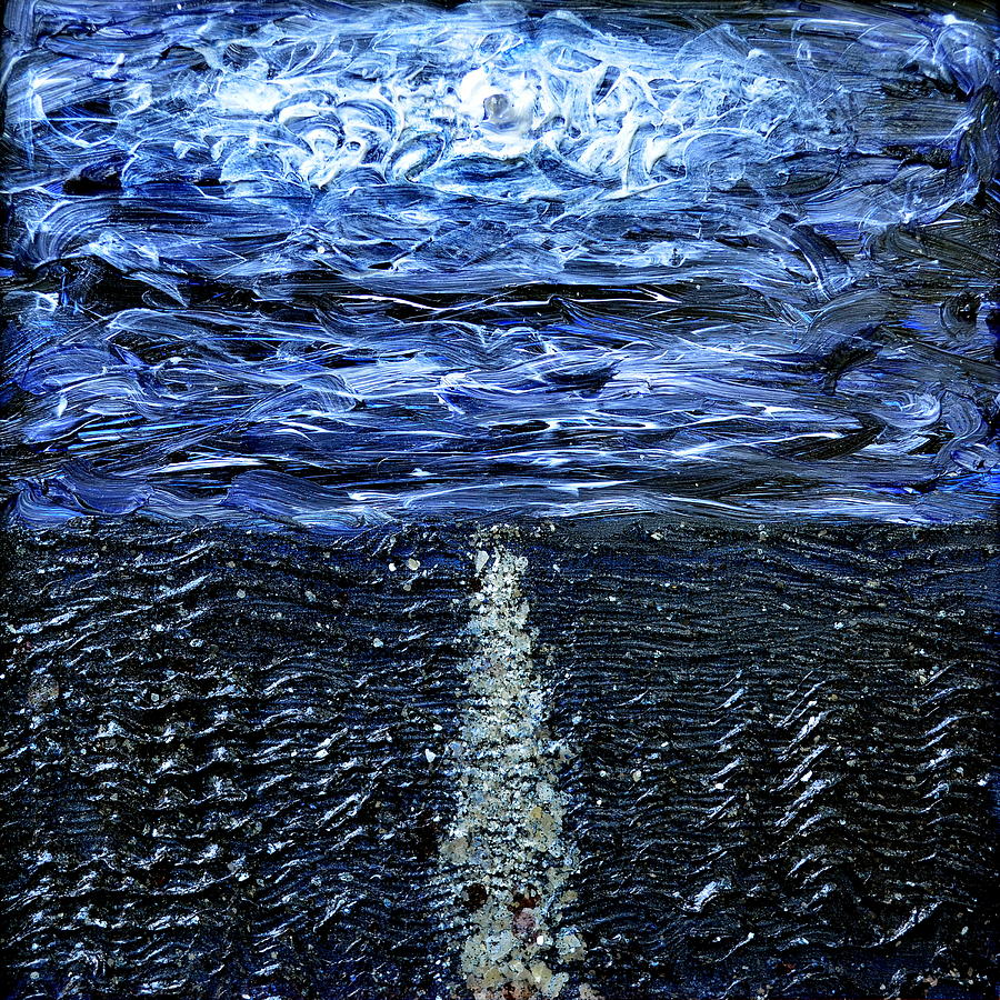 Moonlit ripples Painting by Regina Valluzzi