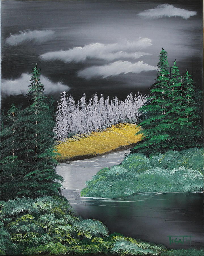 Moonlit River Painting by Ryan Heath - Fine Art America