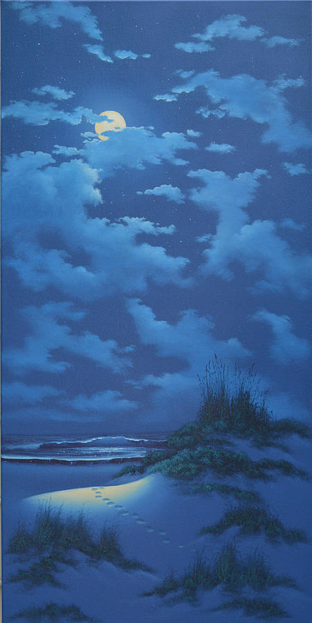 Moonlit Sands Painting by Kenneth F Aunchman