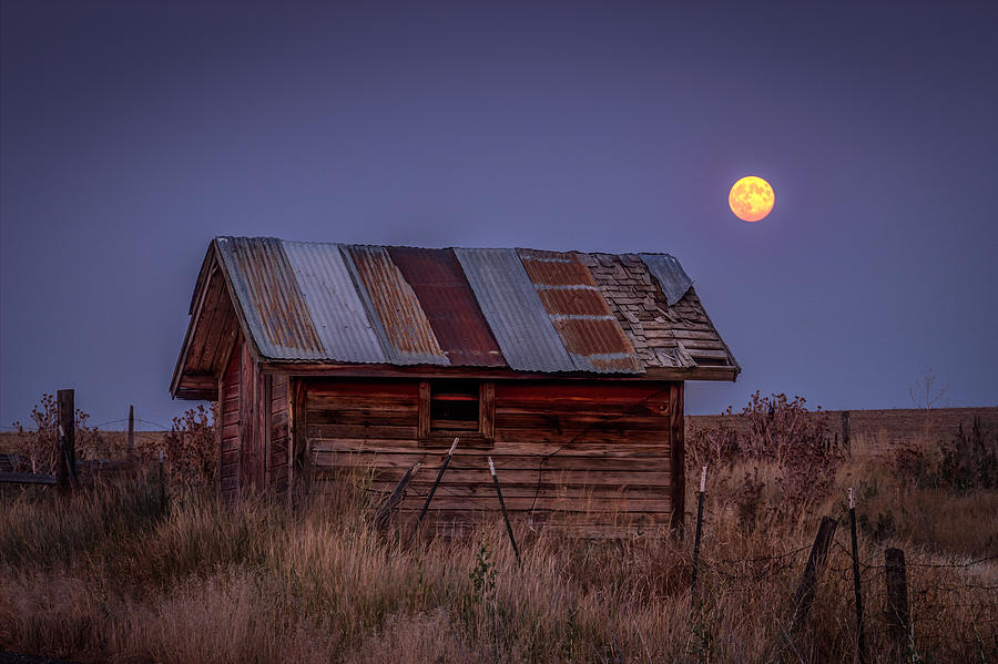 Moonlit Shed Photograph by Brad Stinson