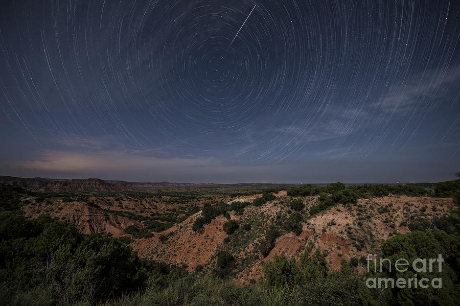 Moonlit skies over Caprock Canyons Photograph by Melany Sarafis