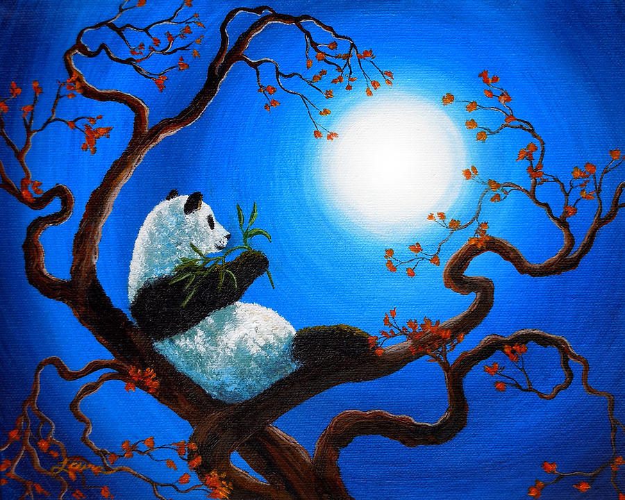 Moonlit Snack Painting by Laura Iverson