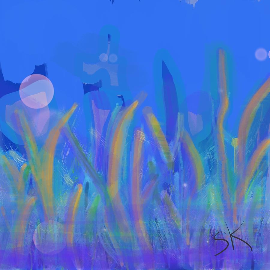 Moonlit Swamp Digital Art by Sherry Killam