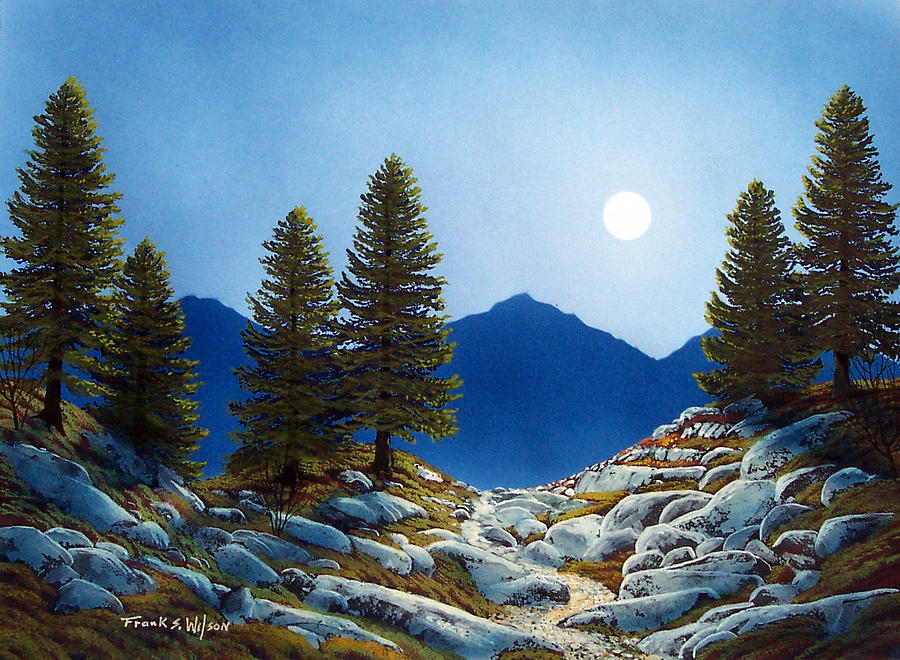 Moonlit Trail Painting by Frank Wilson