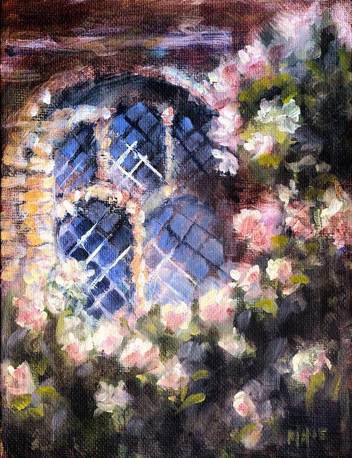 Rose Painting - Moonlit Window by Melissa Herrin