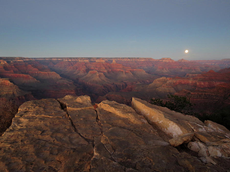 Moonrise at the Grand Canyon Photograph by Laurel Powell