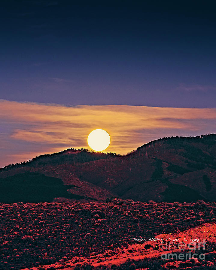 Moonrise in Northern New Mexico  Photograph by Charles Muhle