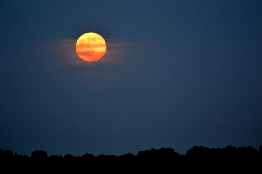 Moonrise June 2-2015  Photograph by Lyle Crump