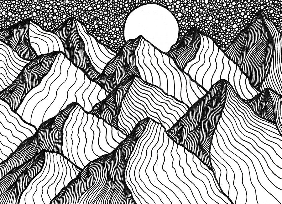 Moonrise Drawing by Laura McLendon - Pixels