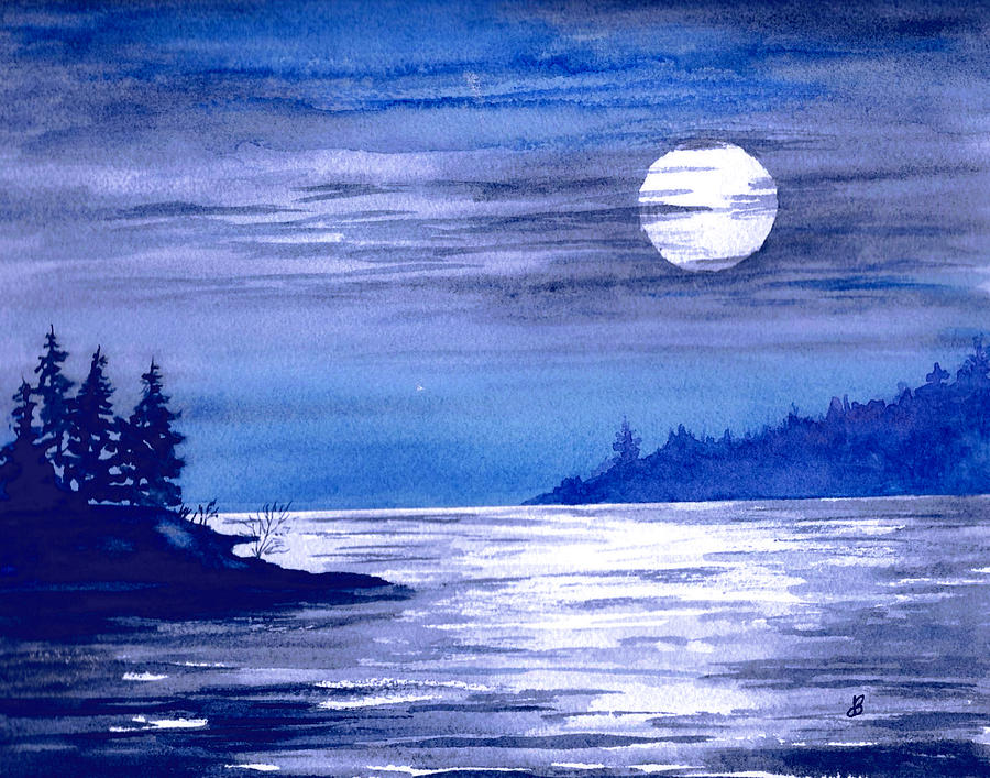 Moonrise Magic Painting by Brenda Owen