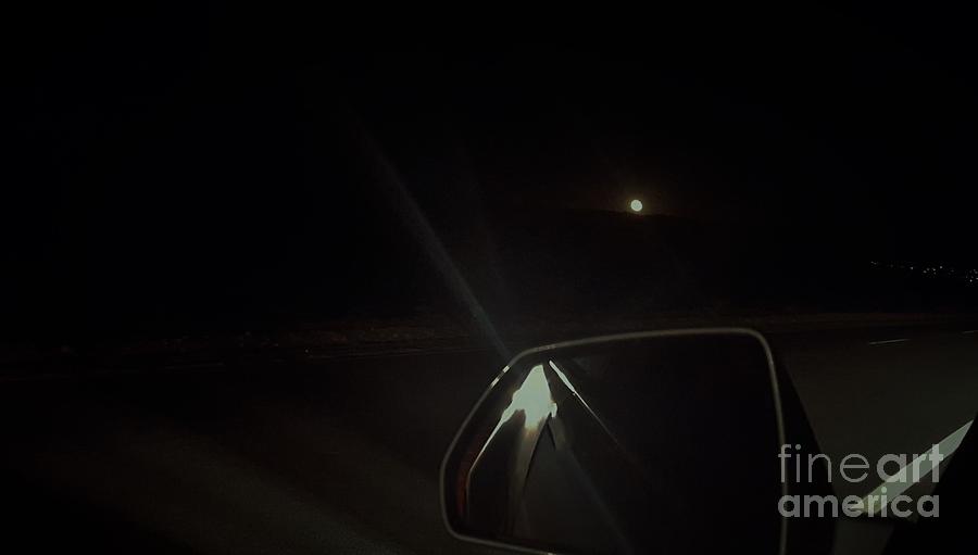 Moonrise on The Back Road Photograph by Angela J Wright