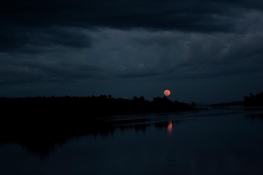 Moonrise Over Blue Hill Bay Photograph by Greg DeBeck