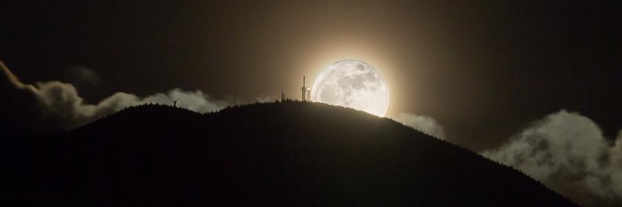 Moonrise Over Burke Photograph