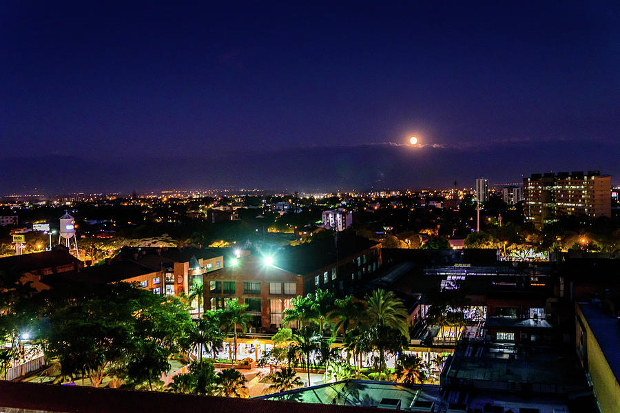 Moonrise over Cali Photograph by Randy Scherkenbach
