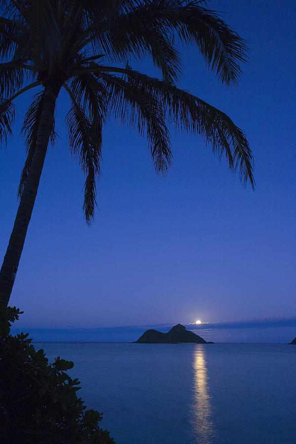Moonrise over Lanikai Photograph by Dana Edmunds - Printscapes