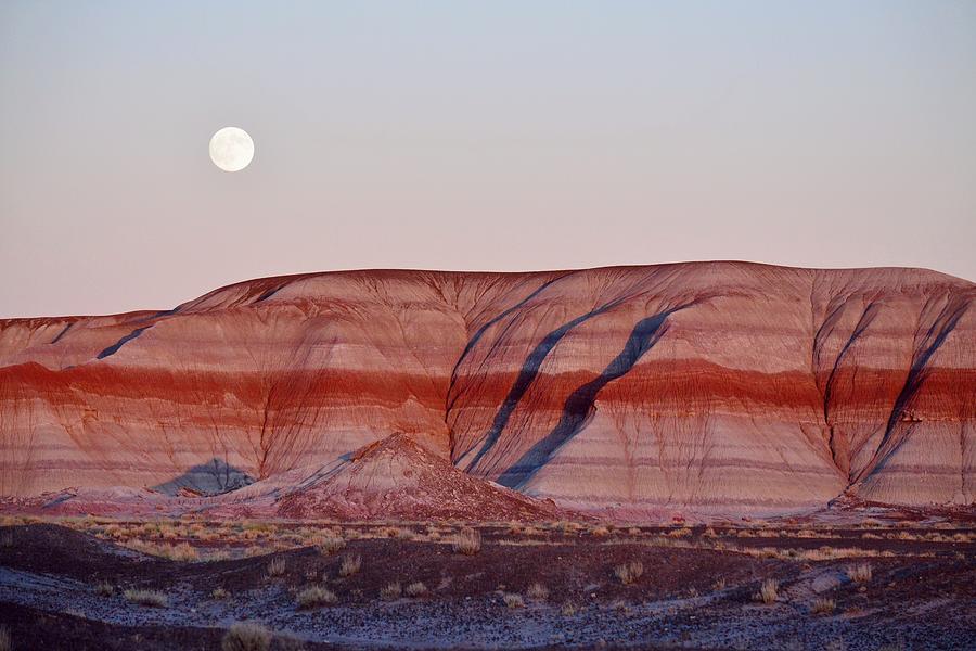 Moonrise Over Painted Desert Photograph by KJ Swan