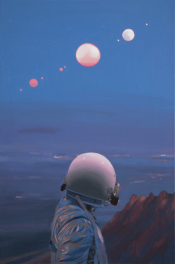 Space Painting - Moons by Scott Listfield