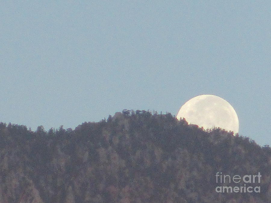 Moonset 6 Photograph by Randall Weidner