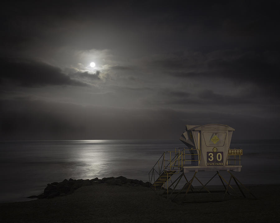 Moonset at Carlsbad Photograph by Dusty Wynne