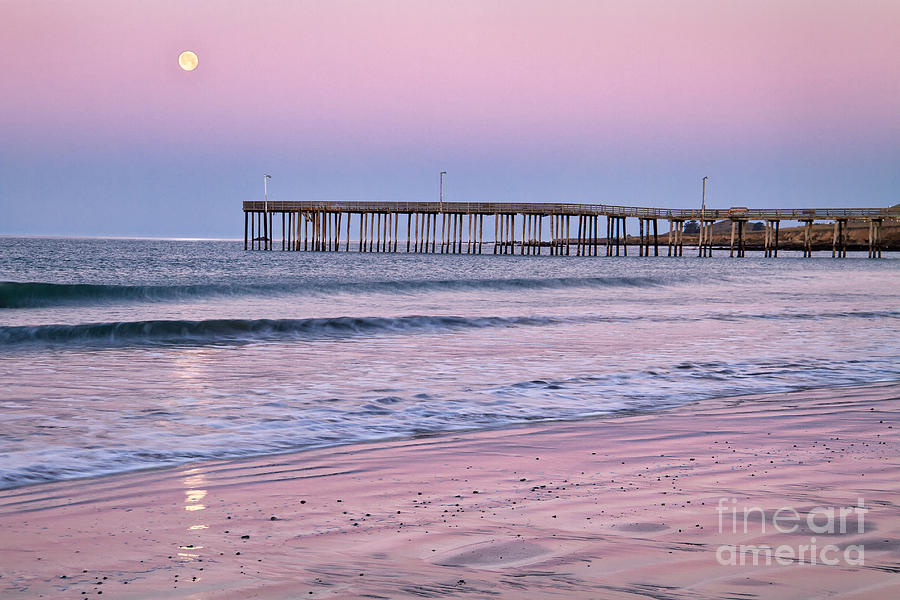 Moonset Pastel Photograph by Alice Cahill