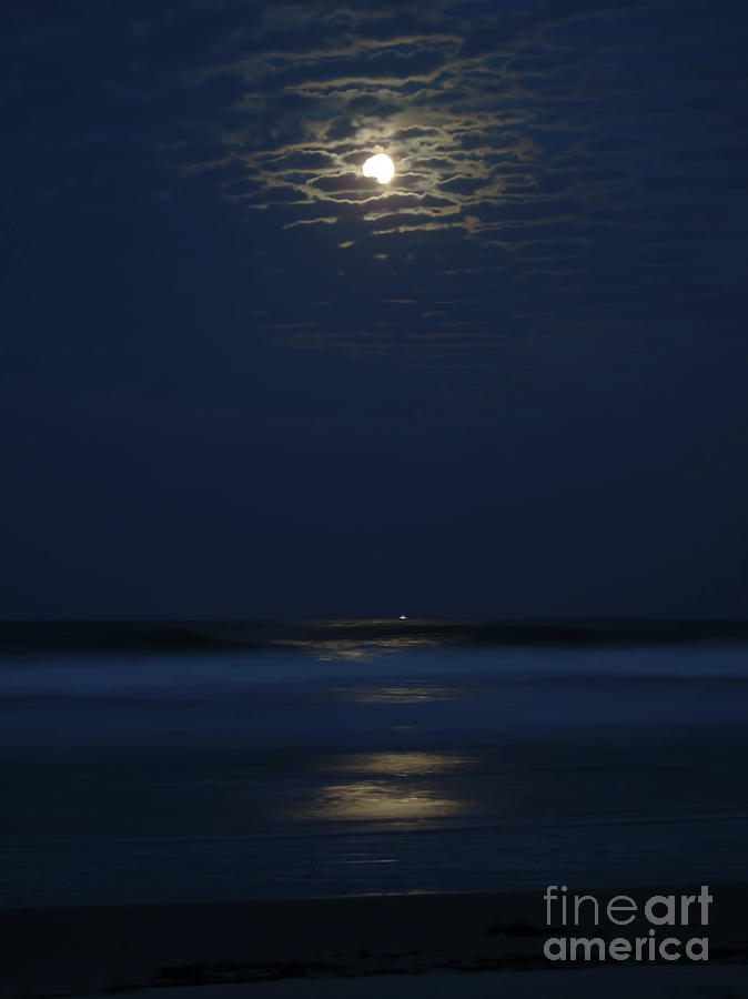 Moonshine In The Surf Photograph by D Hackett