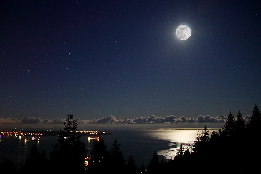 Moonshine over English Bay by Hagen Pflueger Moonshine over English Bay by Hagen Pflueger