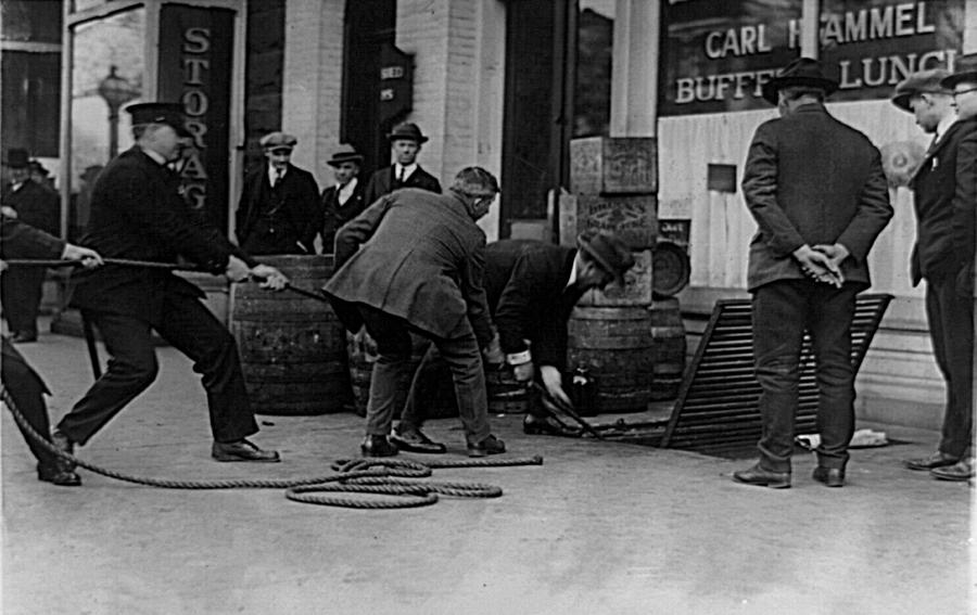 Moonshine Raid by Prohibition Agents Photograph by Vintage Pix