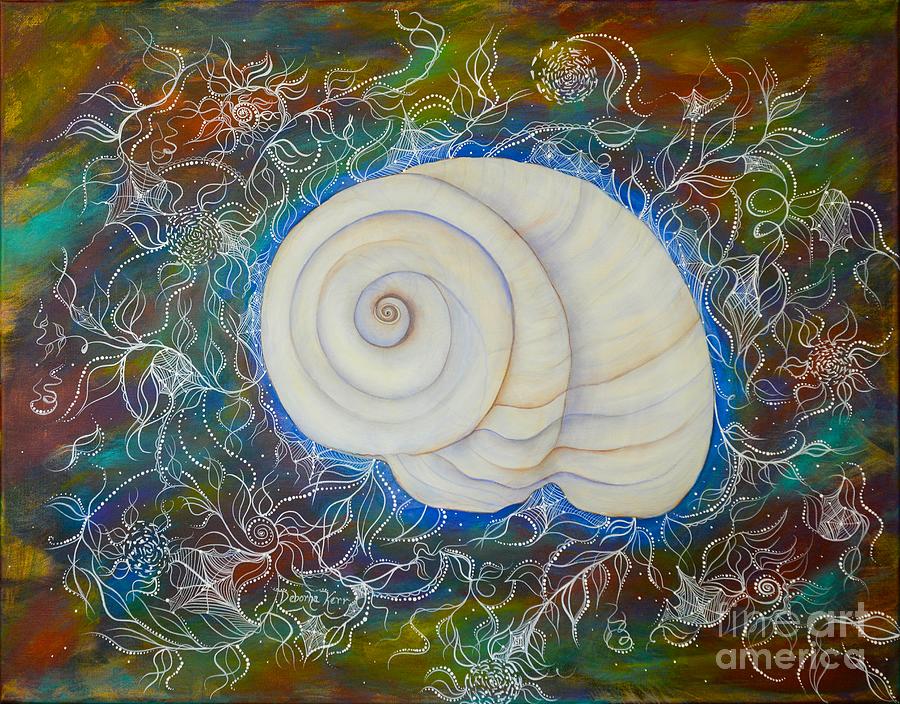 Moonsnail Lace Painting by Deborha Kerr