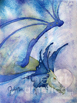 Moonstone Dragon Sold Painting By Wendy Froshay Fine Art America