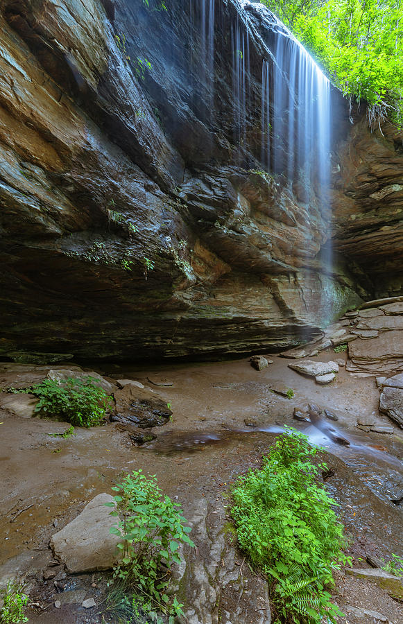 Moore Cove Trail Waterfall in North Carolina Photograph by Ranjay Mitra