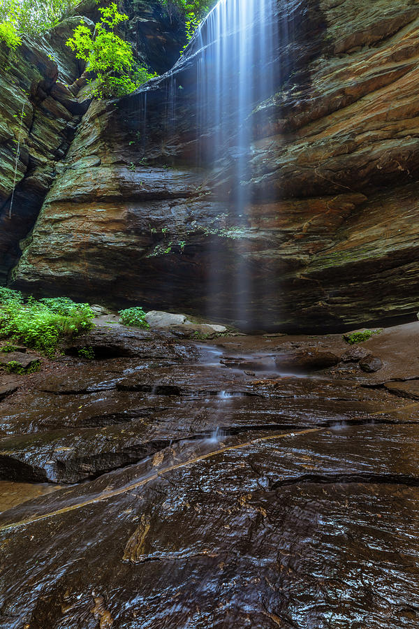 Moore Cove Waterfall in Pisgah National Forest Photograph by Ranjay Mitra